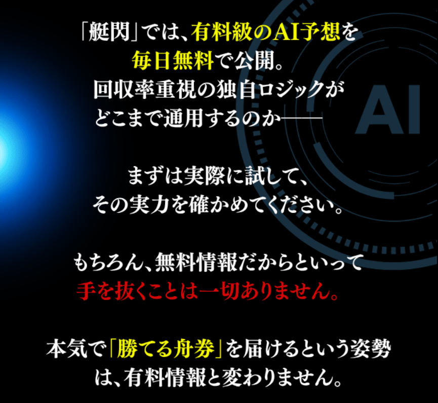 艇閃の特徴