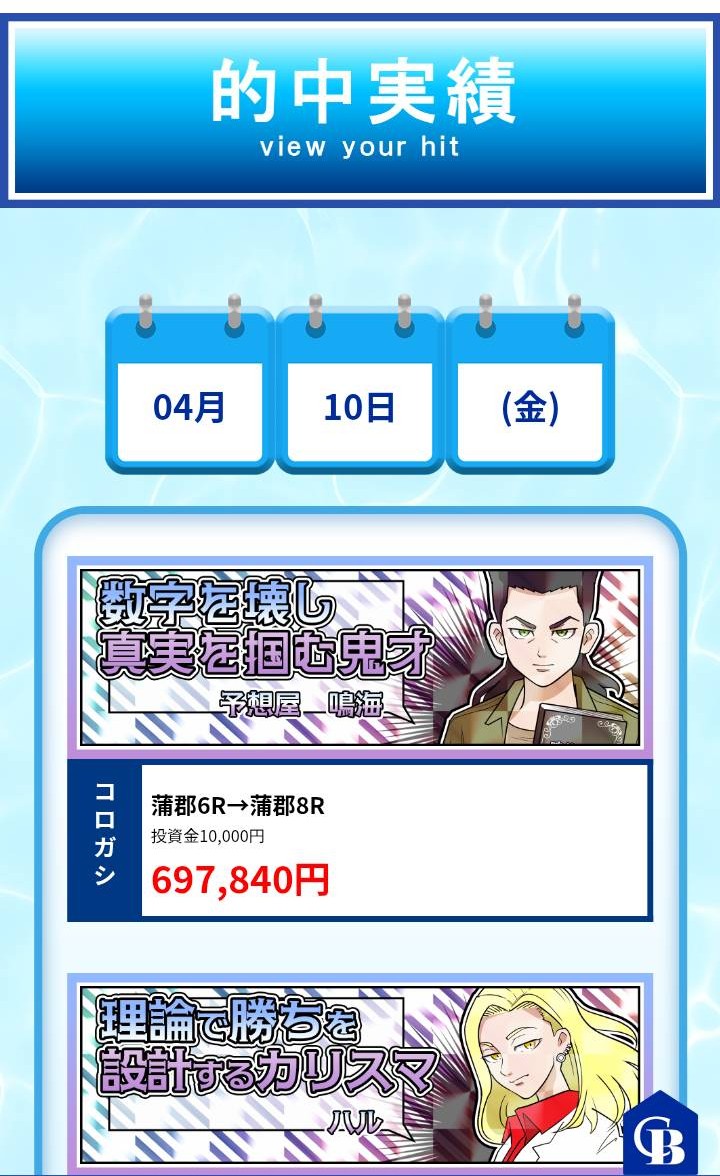 クリアボートの的中実績