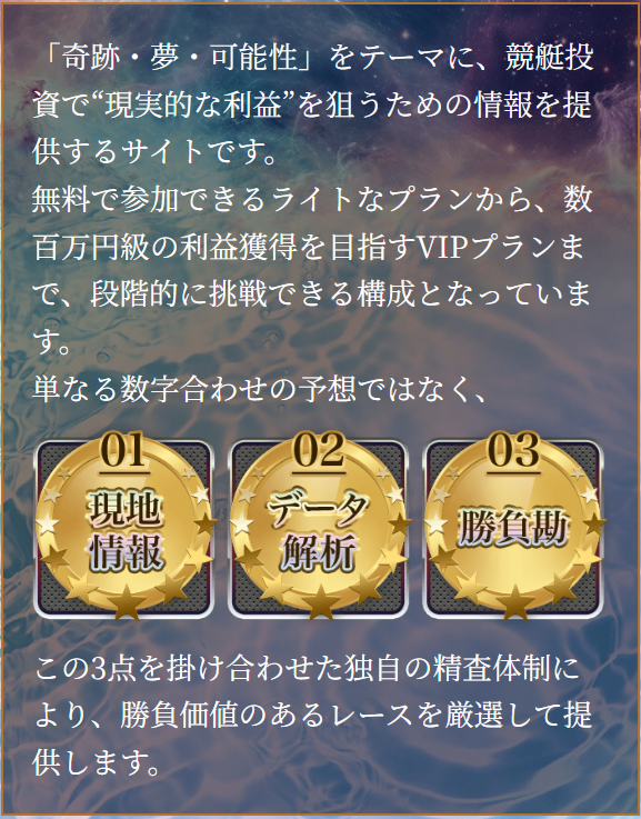 ミラクルボートの特徴