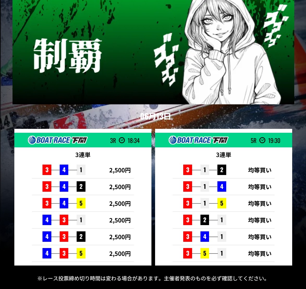 競艇事変の制覇