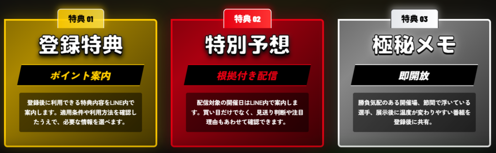 競艇インサイダーの特典